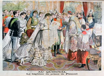 Dåb af prinsen af Piemonte, Quirinal Palace, Rom, 1904