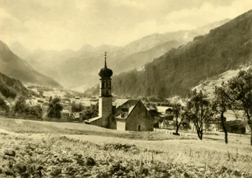 Kirken Sankt Nikolaus i Gortipohl, Østrig, c1935.