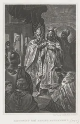 Kroningen af Balduin 1. juledag 1100, det 19. århundrede