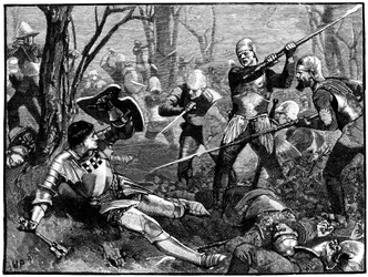 Warwick the Kingmakers død, 1471 c1880