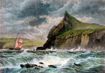 Indgangen til Fowey Harbour, Cornwall, 1800-tallet