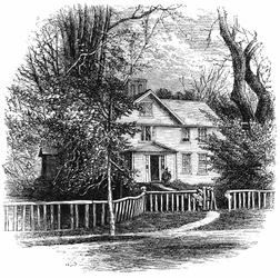 Amos Benson Alcotts hjem 1799-1888, Concord, Massachusetts, 1875