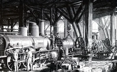 Produktionsgulvet i Societe Alsacienne de Constructions Mecaniques.