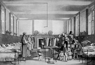 Det kongelige besøg på Brompton Hospital, 1850