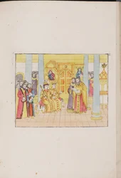 Bryllupsceremonien for zar Mikhail Feodorovich og Yevdokiya Lukyanovna, 1810