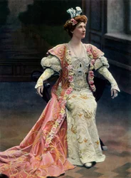 Opéra-Comiques Nationalteater. La Reine Fiammette. Mlle Garden i rollen som Orlanda, 1904