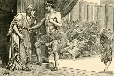 Theseus and Aegeus, 1890.