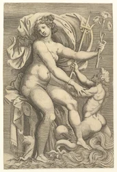 Thetis Sidder med en Triton, 1500-tallet.
