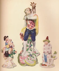 Tre Kina-figurer fra Wallace Elliot-samlingen, c1775