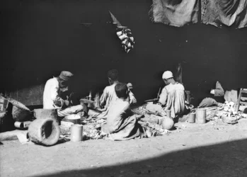 Tinarbejdere, Kairo, Egypten, slutningen af det 19. eller begyndelsen af det 20. århundrede