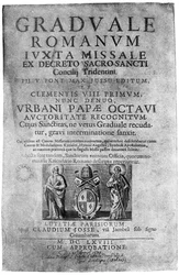 Titelside på et missal givet af James II til John Brenan, 1894