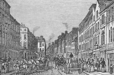 Tooley Street i første halvdel af det nittende århundrede, c1840, 1912