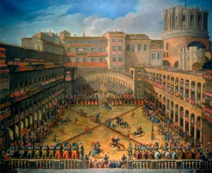Turnering i en domstol i Vatikanet, Rom, 1565