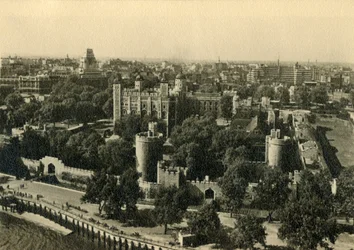 Tower of London. Almindelig udsigt fra syd, c1920.