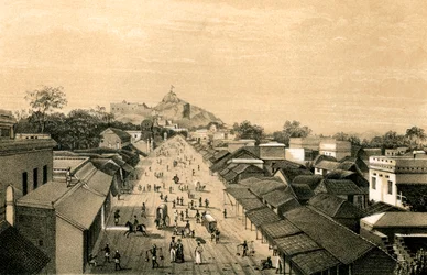 By og fort Trichinopoly, Indien, 1847