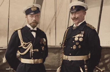 Zar Nicholas II og Kaiser Wilhelm II i Björkö, 1905.