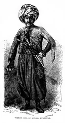 Tyrkisk Bey, af Bitless, Kurdistan, 1800-tallet