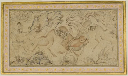 Two Camels Fighting, slutningen af det 16.-begyndelsen af det 17. århundrede.