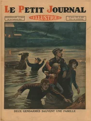 To politimænd redder en familie, 1930.