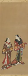 To høje kvinder i mørke klæder, Edo-perioden, 1615-1868.