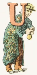 U - Ågerer - Childish Alphabet, Editions Gordinne 1920 (gravering)
