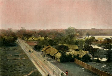 Un Village Tonkinois, Landsby i Tonkin, 1900.