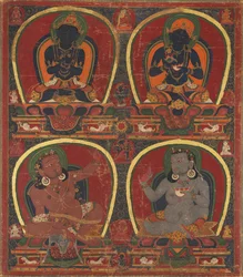 Vajradhara, uselviskhed og Mahasiddhas Virupa og Kanha, s. 1450.