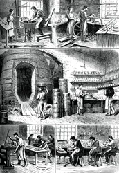 Forskellige keramikprocesser, c1880