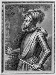 Vasco Núñez de Balboa 1475-1519 Fra portrætter af illustere spaniere, 1791