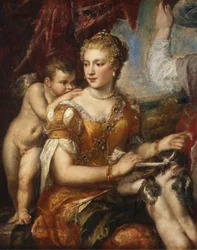 Venus Amor for bind for øjnene, ca. 15661570 eller ca. 15761580.