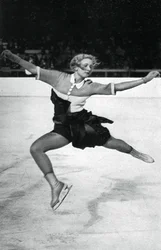 Vera Hrubá, tjekkisk kunstskøjteløber, Olympiske Vinterlege, Garmisch-Partenkirchen, Tyskland, 1936
