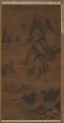 Grønne toppe i skyer, Ming-dynastiet, 1500-tallet.