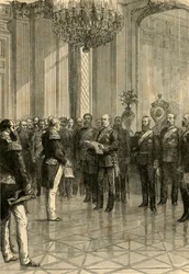 Versailles, 1871: Udråbelse af kong Vilhelm til kejser af Tyskland, 1890.