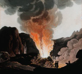 Vesuv i udbrud, Italien, c1815
