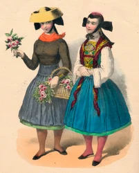 Vierlænderpiger, 1800-tallet.