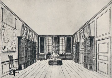 Udsigt mod Themsen i Samuel Pepyss Library, York Buildings, 1928