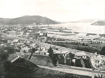 Udsigt fra Maitland Street, Dunedin, New Zealand, 1895.
