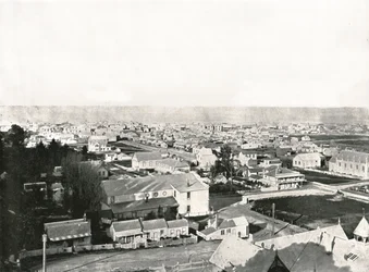 Udsigt fra Milton Road, Napier, New Zealand, 1895.