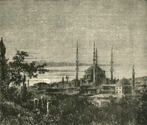 Udsigt i Adrianopel - Selim II-moskeen, 1890.