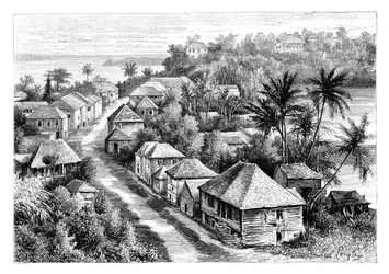 Udsigt over Basse-Terre, Guadeloupe, c1890