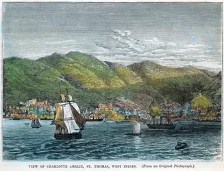 Udsigt over Charlotte Amalie, St. Thomas, Vestindien, c1880