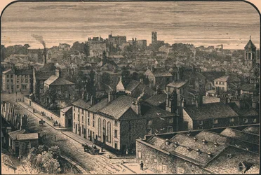 Udsigt over Lancaster, c1800-tallet