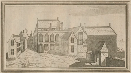Udsigt over Minster Lovel Priory i County of Oxford, 1784
