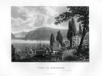 Udsigt over Newburgh, New York State, 1855