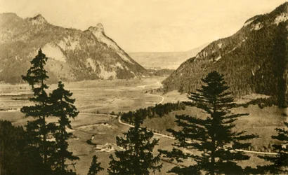 Udsigt over Oberammergau, c1922.