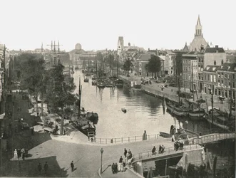 Udsigt over Rotterdam, Holland, 1895.