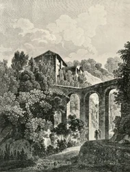 Udsigt over akvædukten, nær Alhambra, 1800-tallet, 1907.