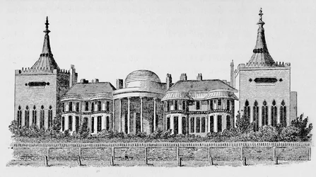 Udsigt over pavillonen taget fra Wrights Circulating Library, maj 1818, 1939