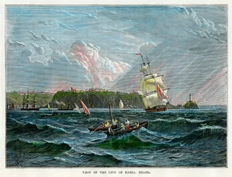 Udsigt over byen Bahia, Brasilien, c1880