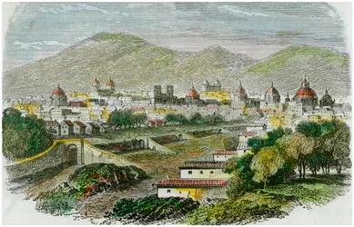 Udsigt over byen Cuzco, Peru, c1875